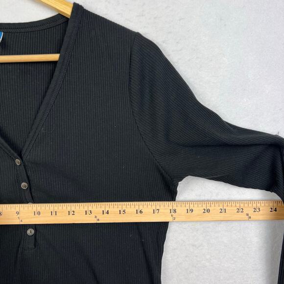 LOT OF 3 Old Navy Ribbed Neutral Colored Henley Long Sleeve Shirts XL - Picture 9 of 10